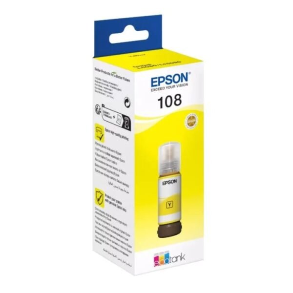 حبر إبسون 108 الأصلي Y أصفر
