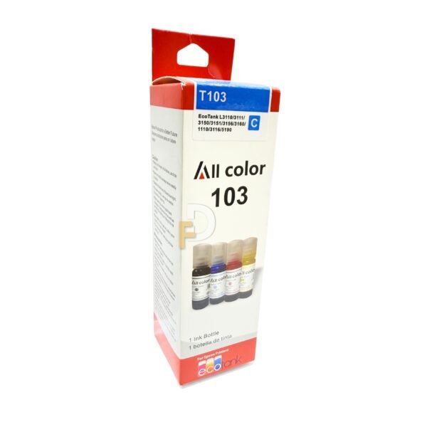 حبر 103 أزرق صيني متوافق لطابعة إبسون 70ml